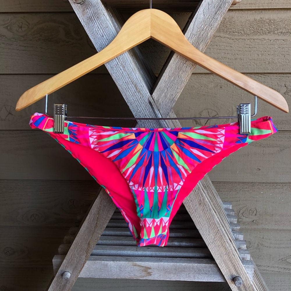 Mara Hoffman Hot Pink Patterned Bikini Bottoms